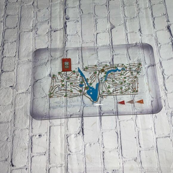 Medinah County Club 75th U.S. Open 50th Anniversary Glass Tray with Course Map. - Picture 2 of 9